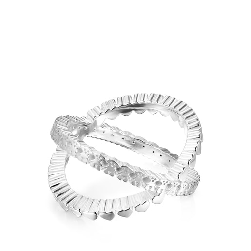 Bague Straight croisée en Argent