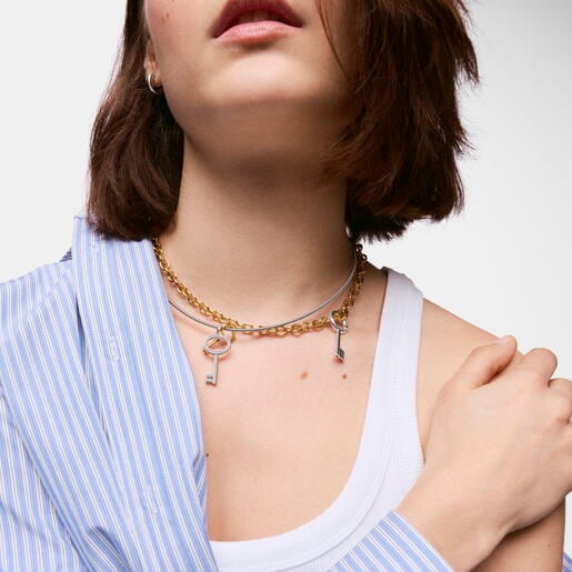 37 mm silver key motif Pendant TOUS Unlock