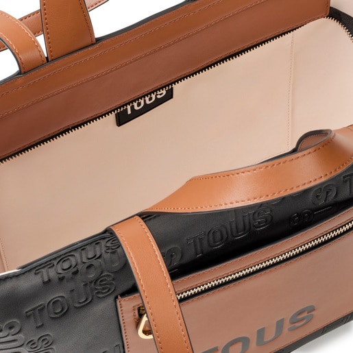 Medium black and brown Tote bag TOUS Nanda