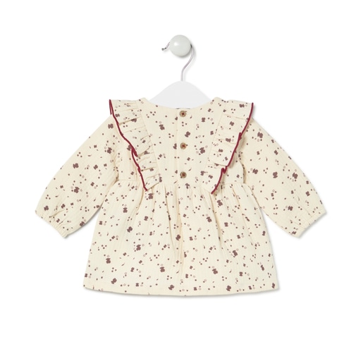 Girls dress in Garnet ecru