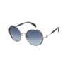 Niebieskie okulary przeciwsłoneczne Round Metal