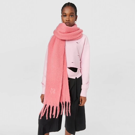 Coral-colored TOUS Olympe Scarf