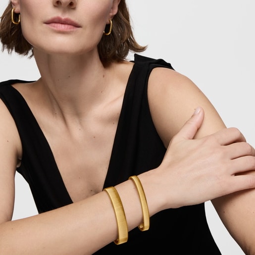 Pulsera esclava de acero dorado 8 mm Bulevard