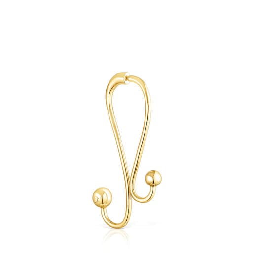 Long silver vermeil Plump 1/2 Earring | TOUS