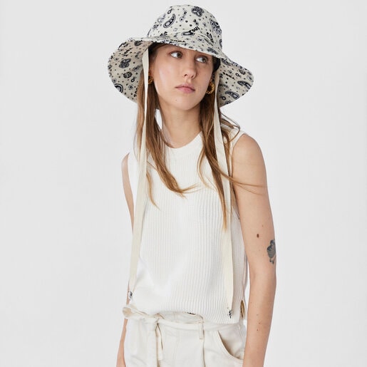 ホワイトカラーのハット TOUS Gems Band