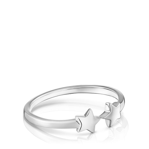 Anillo abierto de plata y estrellas TOUS Motivos