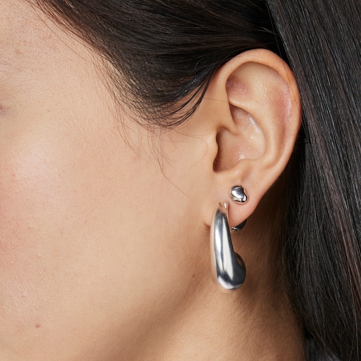 Large silver Hoop earrings TOUS Balloon