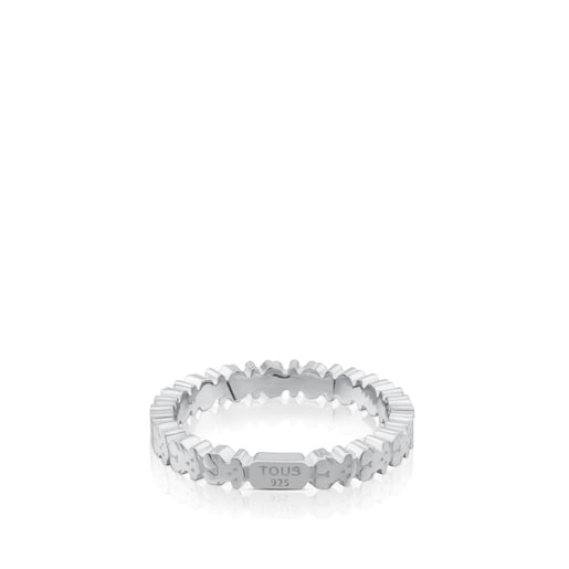 Anillo de plata motivos oso Straight