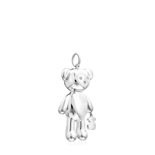 Colgante grande oso de plata Teddy Bear