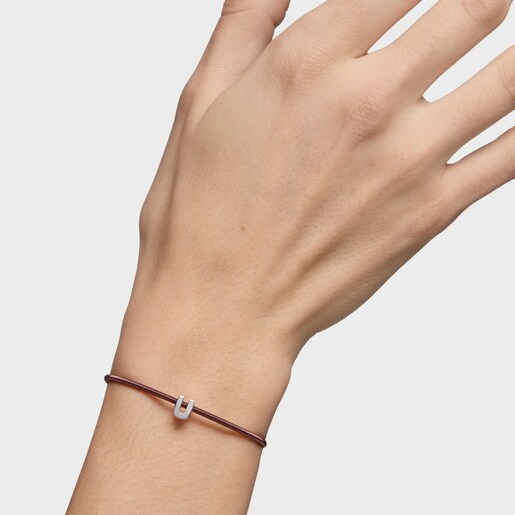 7 mm silver letter U Charm TOUS Mesh Tube