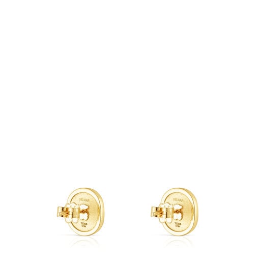 Brincos Oursin em ouro com diamantes de 0,02 ct