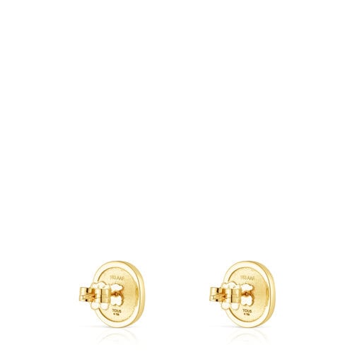 Gold Oursin Earrings with 0.02ct diamonds