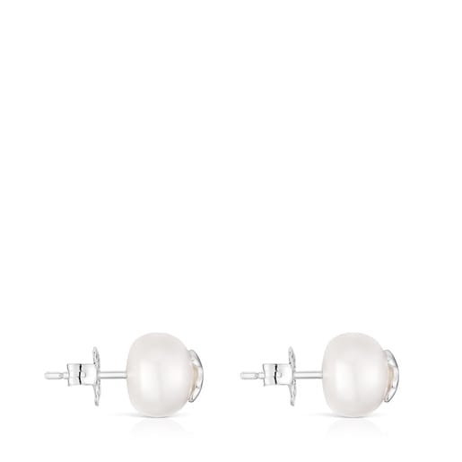 10.5 mm silver and cultured pearl Earrings TOUS Icon Pearl