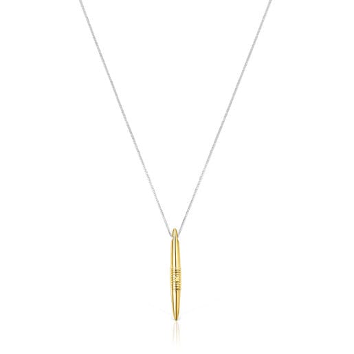 Long silver and silver vermeil Lure Necklace | TOUS