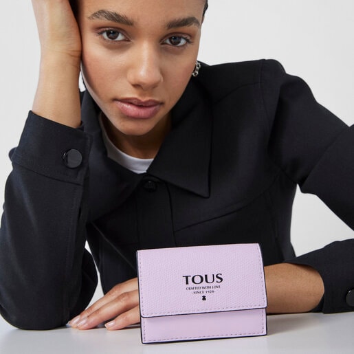 モーブカラーのフラップ式スモールコインパース TOUS Funny