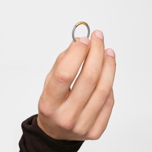 Anillo de acero y oro 14 kt TOUS Unlock