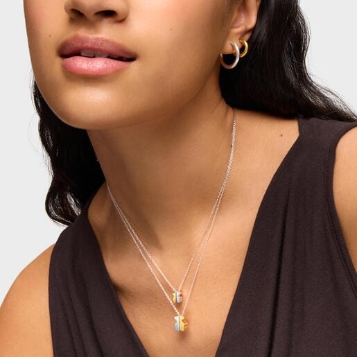 Collar bicolor y motivo oso 12 mm TOUS 1950