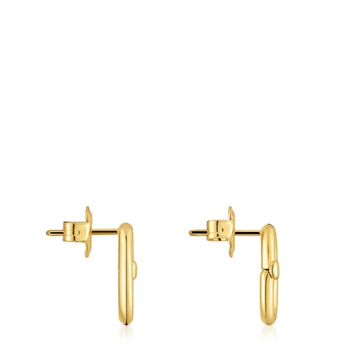 Small Earrings with 18kt gold plating over silver Hold Oval