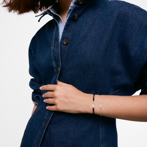 Two-tone black nylon Bracelet TOUS Camille