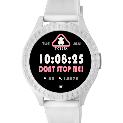 Zegarek Smarteen Connect z białym silikonowym paskiem