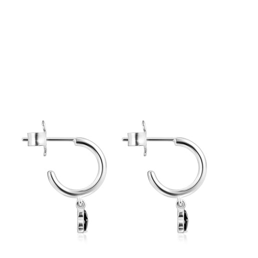 Earrings in Silver with Onyx 1,3cm. TOUS Mini Onix | TOUS