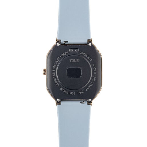 Smartwatch con cinturino in nylon e cinturino in silicone blu B-Connect
