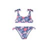 Girls bikini top in Aqua navy blue