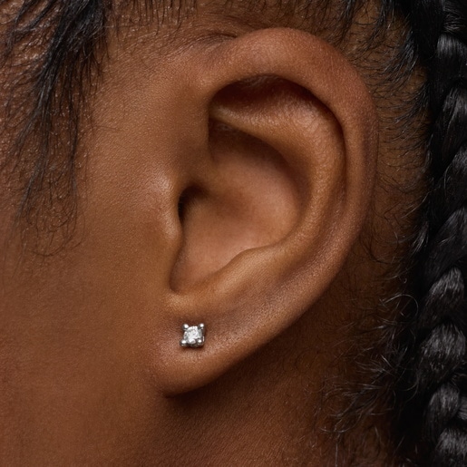 Aretes de platino con diamantes creados en laboratorio 0,17 ct Shine LGD