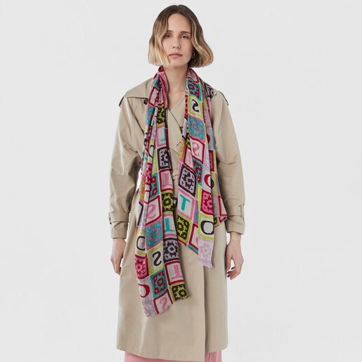 Yellow TOUS Crochet Foulard