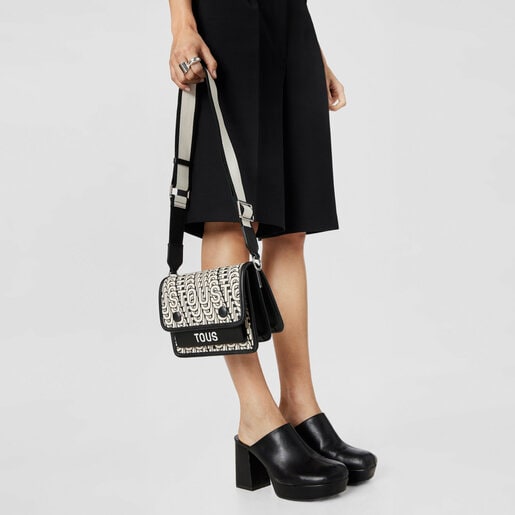 Bandolera pequeña Audree beige y negra TOUS Vera