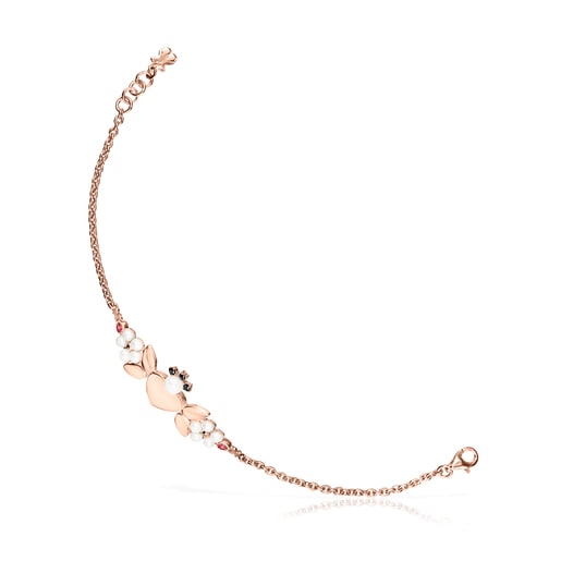 Bracelet Real Sisy en Or Vermeil rose avec Pierres précieuses