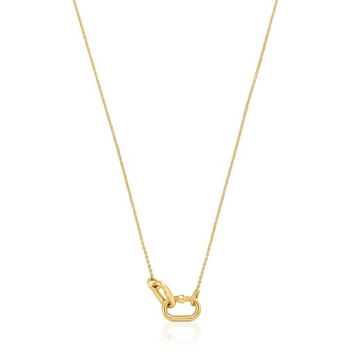 Choker Hold Oval aus Gold mit Doppelring