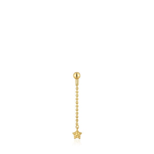 Long individual Earring with 18kt gold plating over silver TOUS Grain