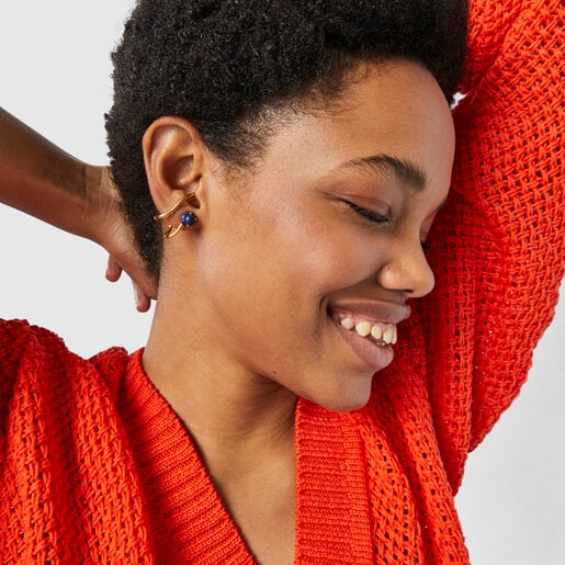 TOUS Vibrant Colors Earcuff with lapis lazuli and colored enamel