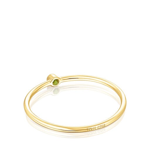 Gold TOUS Cool Joy Ring with chrome diopside