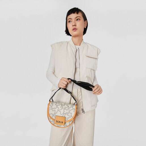 תיק קרוס Amaya Kaos Icon קטן בצבע בז' וחרדל