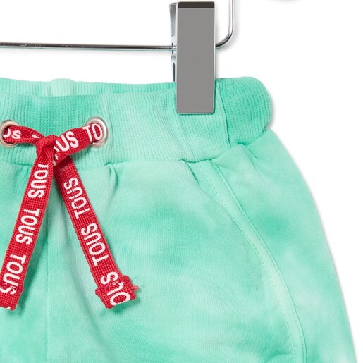 Girl's tie-dye cotton shorts in Casual mist