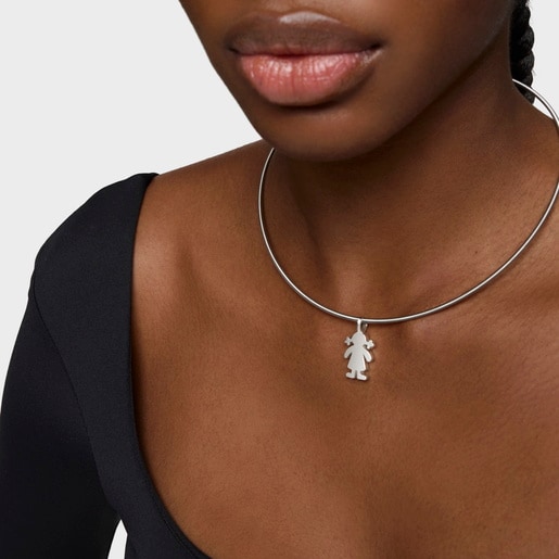 Silver Sweet Dolls girl Pendant