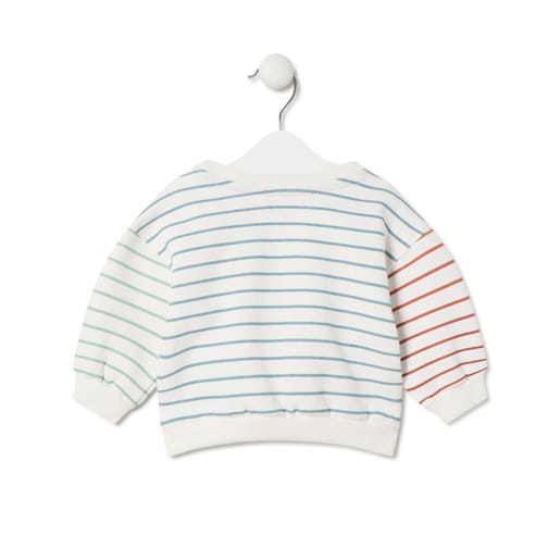 Striped sweatshirt with Bold Bear in Casual unique