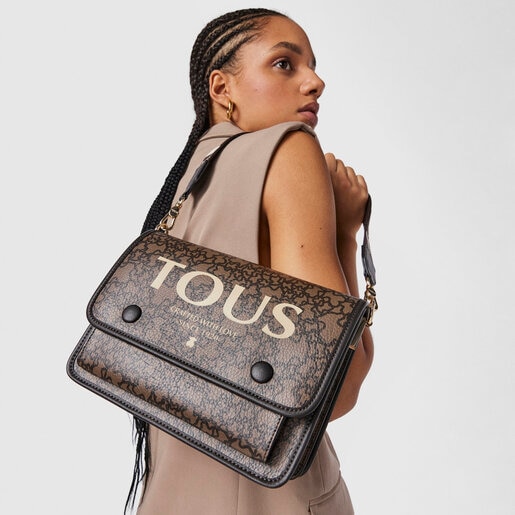 Средняя коричневая сумка-кроссбоди Audree Kaos Mini