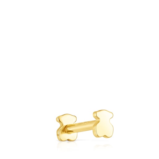 Zlatý piercing do uší TOUS Piercing s motivem medvídka