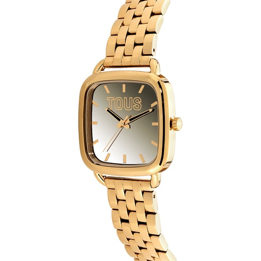 Relógio analógico com bracelete em aço IPG dourado TOUS D-Logo Mirror