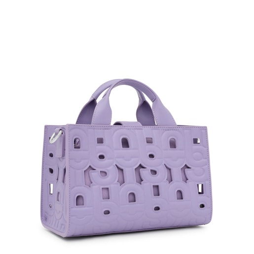 Medium dark-lilac-colored Amaya Shopping bag TOUS MANIFESTO CUT