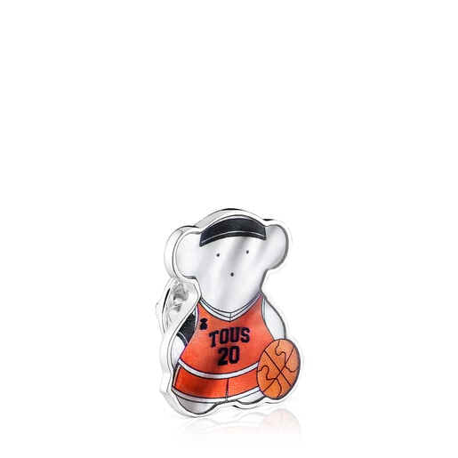 ピンブローチ  Sports  くま  バスケットボール　シルバー925　　