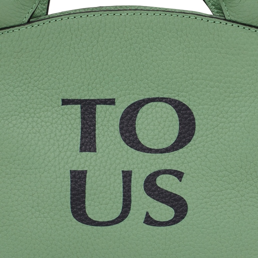 Small khaki-colored leather TOUS Balloon Tote bag