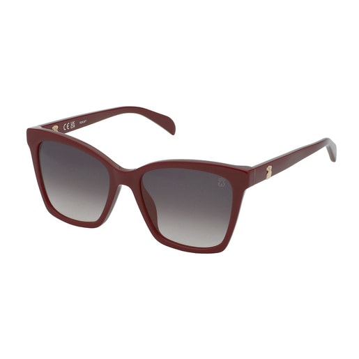 Occhiali da sole bordeaux con orsetto Square Bear