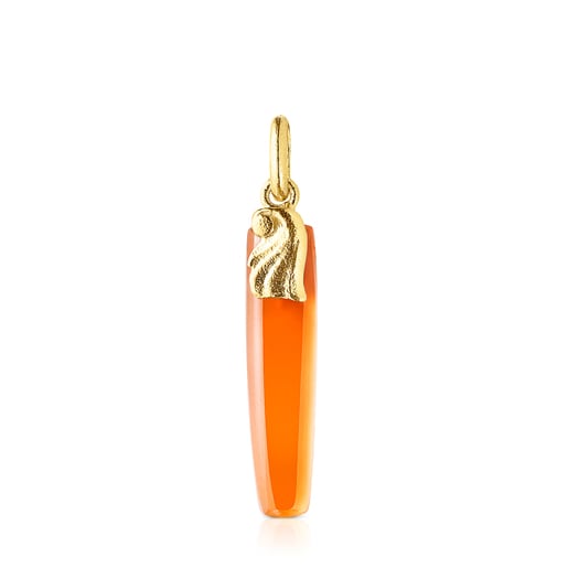 Silver vermeil Oceaan Color Pendant with carnelian