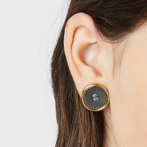 Two-tone Oursin Earrings