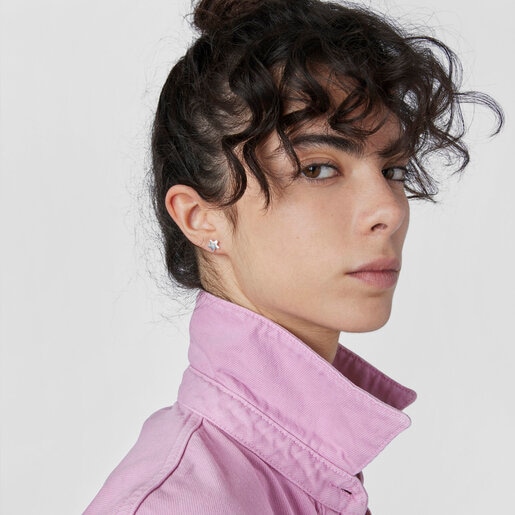 Серебряные серьги со звездой Sweet Dolls