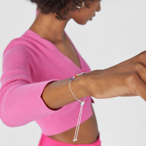 Серебряный браслет Sea Vibes с драгоценными камнями